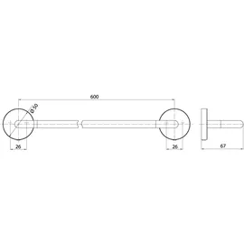 EMCO Round Badetuchhalter 600 mm Schwarz 436013360