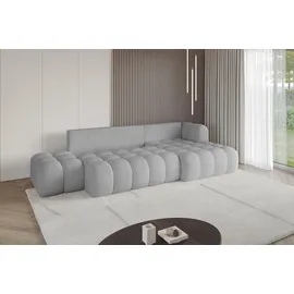 altdecor Ecksofa Samt mit Schlaffunktion 2-Sitzer Grau