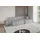 altdecor Ecksofa Samt mit Schlaffunktion 2-Sitzer Grau