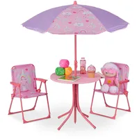 Relaxdays Camping Kindersitzgruppe mit Schirm