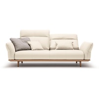 hülsta sofa 3-Sitzer hs.460, Sockel in Eiche, Füße Eiche natur, Breite 208 cm weiß