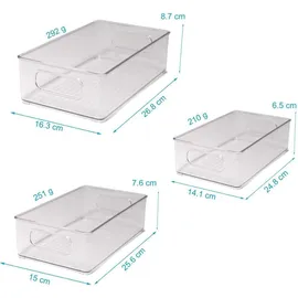Intirilife Aufbewahrungsbox 6-teilig transparent