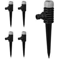 Relaxdays Sprühregner 5er Set 30 m2 grau/schwarz