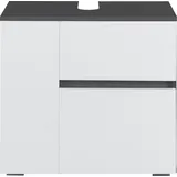 Home Affaire Waschbeckenunterschrank »Wisla«, Siphonausschnitt, Push-to-open-Funktion, Breite 60cm, Höhe 55 cm, grau