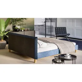 s-style möbel Polsterbett 180 x 200 cm Blau