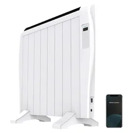 Cecotec Flachheizkörper mit Wi-Fi-Steuerung ReadyWarm 1800 Thermal Connected. 1200 W, 8 Rippen, LED-Bildschirm, Fernbedienung, programmierbarer Timer, Temperaturwahl, 15 m2 Abdeckung