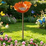 2026 Neu Bienentränke für den Garten, 65 cm Metall-Blumen-Gartenstecker Vogeltränke, Insektentränke Gartenfiguren & Gartenstatuen Gartendeko für Draußen (#G)