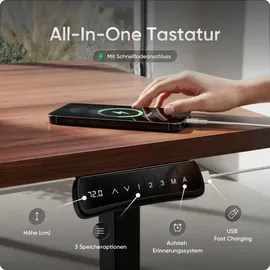 deskspace Schreibtisch Pro Plus Mahagoni / Schwarz