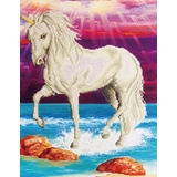 Pracht Creatives Hobby DD12.005 - Original 5D Diamond Painting Set Magisches Einhorn, Kreativset mit 11837 Diamant Mosaiksteinen, XXL Malset ca. 77 x 51 cm, DIY Komplettset für Erwachsene und Kinder ab 8 Jahren