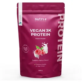 Nutri + Vegan 3K Protein Himbeer Joghurt Pulver 1000 g