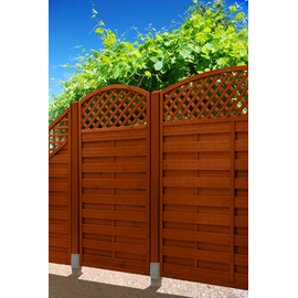 Andrewex Sichtschutzzaun Element Bordeaux Teakfarben 180/195 cm x 90 cm