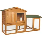 LIONTO Kleintierstall 147 x 52 x 85 cm braun
