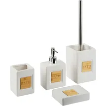 Beliani Kourou Badaccessoires Set 4-teilig Beige