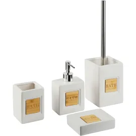 Beliani Kourou Badaccessoires Set 4-teilig Beige