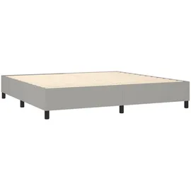 vidaXL Boxspringbett mit Matratze Hellgrau 200x200 cm Stoff - Grau
