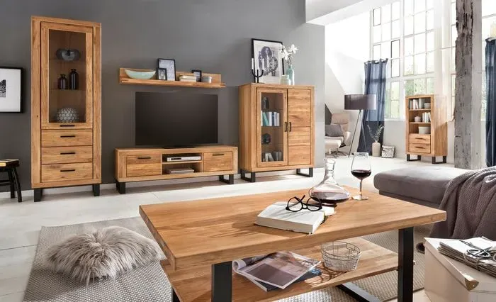 Elfo Vitrine Tina Holz Braun Eiche