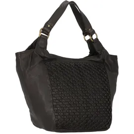 GREENLAND Nature Femi & Nine Schultertasche Leder 38 cm schwarz