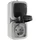 ChiliTec Feuchtraum Kombi-Schalter/Steckdose IP44 250V/10/16A grau
