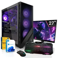 SYSTEMTREFF Gaming Komplett PC - Ryzen 9 7950X3D - AMD Radeon RX 7800 XT 16GB - 32GB DDR5 - 1TB M.2 SSD (NVMe) MSI Spatium +  - 27 Zoll TFT - Desktop