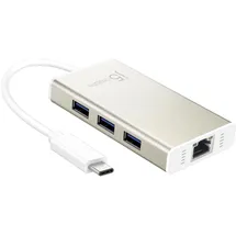 j5create USB-C Multi-Adapter Gigabit Ethernet, USB 3.0 Hub
