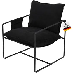 Albatros Designer Vintage Sessel Breston, hochwertiger Stoff Bezug in Beige, sehr bequem, Relaxsessel Loungesessel für Wohnzimmer, Schlafzimmer oder als Fernsehsessel