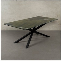 MAGNA Atelier Esstisch SPIDER mit Marmor Tischplatte, Dining Table, nachhaltig, Naturstein, Exclusive Line, 200x100x75cm grün 160 cm x 75 cm