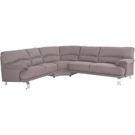 TRENDMANUFAKTUR Eckcouch Mikrofaser 3-Sitzer Grau