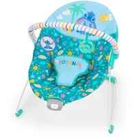Bright Starts Baby-Wippe, Stitch Ohana Paradise Vibrierende Abnehmbarer Spielbogen,