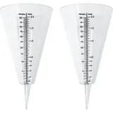 Transparenter Regenmesser Für Den Außenbereich Mit Doppelskala Zur Messung Von Regenfällen Auf Garten, Balkon Und Anderen Flächen.