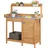 Yaheetech Pflanztisch 112 x 46,5 x 125 cm Holzfarbe