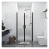 vidaXL Duschtür links 76 x 190 cm schwarz