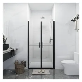 vidaXL Duschtür links 76 x 190 cm schwarz