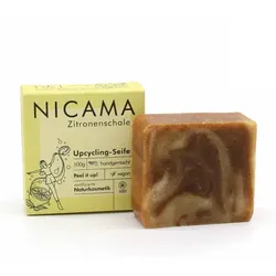 NICAMA Upcyclingseife mit Peelingeffekt - Zitronenschale