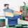 Phoenix Minecraft Loungesessel Textil 69 x 96 x 75 cm Blau/Mehrfarbig drehbar