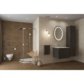 Swiss Aqua Technologies SAT Project Viertelkreisdusche mit Schiebetür 90 x 185 cm schwarz transparent SATBKMUS90CRCH