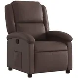 vidaXL Relaxsessel Kunstleder 75 x 100 x 80 cm Braun mit verstellbarer Rückenlehne