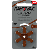 RAYOVAC AID 312 - Hörgerätebatterie, Zink-Luft, 7,8x3,5 mm, Aid 312, 6er-Pack