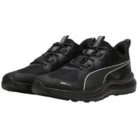 Puma Reflect Lite Trail Road Running Shoe, Black-Cool dark gray/PUMA silver 44.5