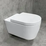 Duravit Duravit ME by Starck & Tellkamp Premium 4000 Wand-WC-SET WC ohne Spülrand, mit Zubehör weiß, mit WonderGliss