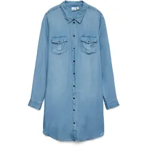Vero Moda Silla Short Kleid Light Blue Denim XL