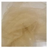 Yurosiay Tüllstoff Pailletten 500×150cm Glitzer Tüllstoff Meterware Sparkly Stoff Tüll Dekostoff Glitzernder Netzstoff Transparent Organza Stoff Glitzer Tüll für Kleid Nähen Handwerk Gold