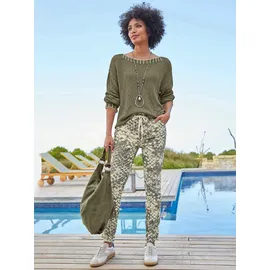 Heine Druck-Hose Khaki 36