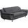 TRENDMANUFAKTUR Couch Kunstleder 3-Sitzer Grau
