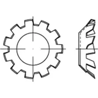 Industrial Quality Supplies DIN 6797 Zahnscheiben Federstahl V 5,3