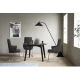 Polsterstuhl STRESSLESS "Laurel", schwarz (schwarz paloma, schwarz matt), B:58cm H:105cm T:60cm, Leder PALOMA: PALOMA ist ein durchgefärbtes Semianilin-Möbelleder mit natürlicher Narbung., Stühle, High Back mit Armlehne, Größe L, mit Beinen aus Stahl in Schwarz matt