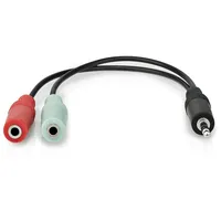 Nedis CAGB22150BK02 - 3.5 mm Stecker auf 2x 3.5