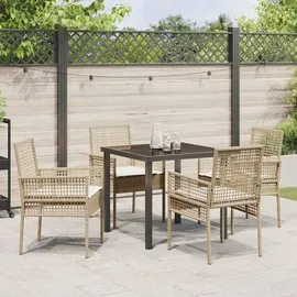 vidaXL Garten Essgruppe 5-tlg. Beige