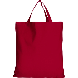 10er Pack Baumwolltasche - 28 Farben | mit zwei kurzen Henkeln | 38x42cm, dunkelrot, 10 Stück