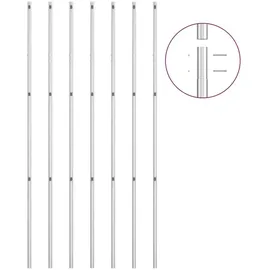 vidaXL Maschendrahtzaun mit Pfosten Verzinkter Stahl 15×1,5 m Silbern