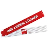 TOX Meterstab "WIR LIEBEN LÖCHER" Holz